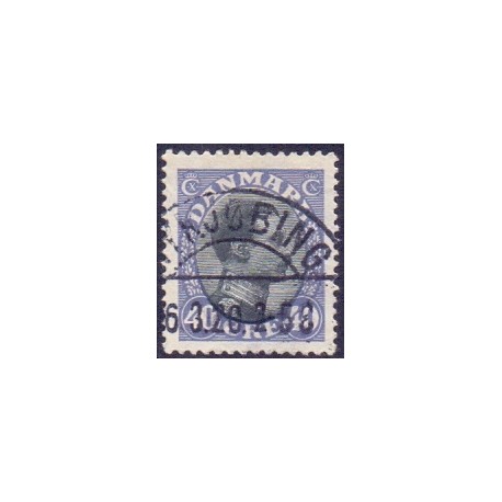 1918-20. Chr. X. 40 Øre, blålilla/grå. AFA nr. 105a postfrisk  Ubrugt Stemplet FDC