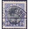 1918-20. Chr. X. 40 Øre, blålilla/grå. AFA nr. 105a postfrisk  Ubrugt Stemplet FDC