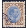 1918-20. Chr. X. 60 Øre. brun/lys ultram. AFA nr. 107a postfrisk  Ubrugt Stemplet FDC