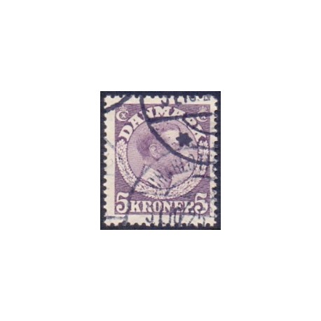 1918-20. Chr. X. 5 Kr. Violet. AFA nr. 110 postfrisk  Ubrugt Stemplet FDC