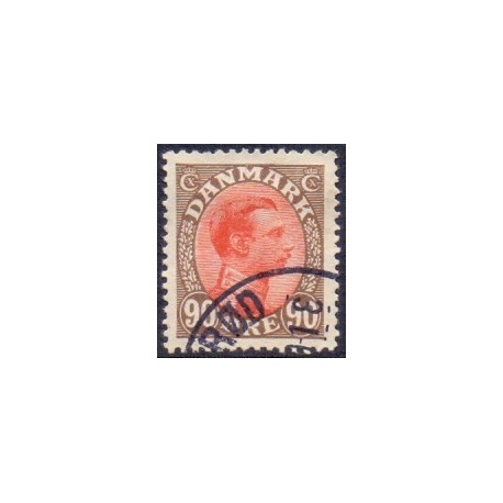 1918-20. Chr. X. 90 Øre. AFA nr. 109 postfrisk  Ubrugt Stemplet FDC