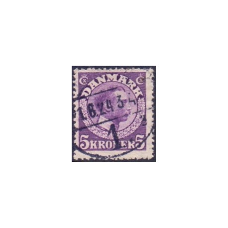 1918-20. Chr. X. 5 Kr. rødviolet. AFA nr. 110a postfrisk  Ubrugt Stemplet FDC