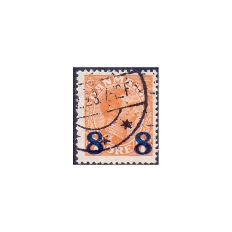 1921-22. 8/7 Øre provisorier.  AFA nr. 118 postfrisk   Ubrugt Stemplet FDC