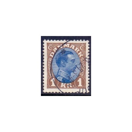 1921-22. Chr. X. 1 kr. tp. I. AFA nr. 131 postfrisk  Ubrugt Stemplet FDC