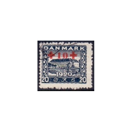 1921. Røde Kors, 20+10 Øre.  AFA nr. 121 postfrisk  Ubrugt Stemplet FDC