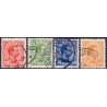 1925-26. Chr. X. 20-40 Øre, AFA nr. 147-50 stemplet postfrisk   Ubrugt Stemplet FDC