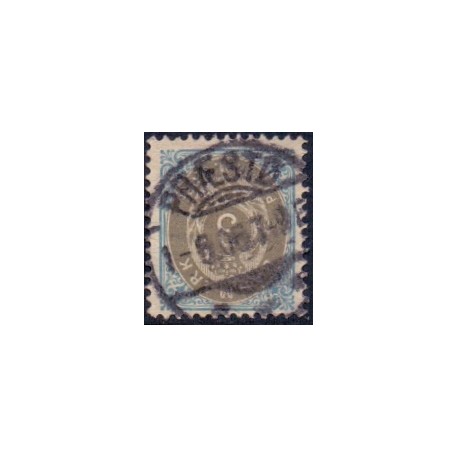 1902-03. To-farvede 3 øre AFA nr. 22C, postfrisk Ubrugt stemplet