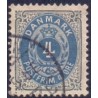 1895-1901. To-farvede 4 øre AFA nr. 23By, postfrisk Ubrugt stemplet
