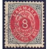 1895-1901. To-farvede 8 øre AFA nr. 25By, postfrisk Ubrugt stemplet