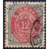 1875. To-farvede 12 øre AFA nr. 26ay, postfrisk  Ubrugt stemplet