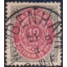 1875. To-farvede 12 øre AFA nr. 26a, postfrisk  Ubrugt stemplet
