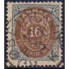 1875. To-farvede 16 øre AFA nr. 27, postfrisk Ubrugt stemplet