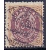 1875. To-farvede 50 øre AFA nr. 30, postfrisk Ubrugt stemplet
