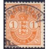 1901-02. Våbentype, 1 Øre, Vm. III AFA nr. 37,  postfrisk Ubrugt Stemplet FDC