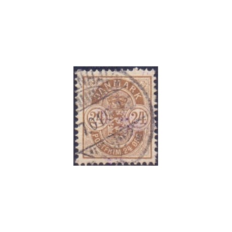 1901-02. Våbentype, 24 Øre, Vm. III AFA nr. 39,  postfrisk Ubrugt Stemplet FDC