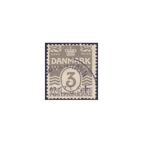 1913-14.  Bølgelinietype 3 Øre, PERLEGRÅ AFA nr. 79a, postfrisk   Ubrugt Stemplet FDC