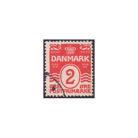 1913-14.  Bølgelinietype 2 Øre, tp. II.  AFA nr. 78a, postfrisk Ubrugt Stemplet FDC