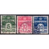 1912. Bølgelinie, 5-20 Øre, AFA nr. 64-66, stemplet, postfrisk  Ubrugt Stemplet FDC
