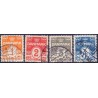 1913-14.  Bølgelinietype 1-4 Øre. (uden a nr.) AFA nr. 77-80, stemplet, postfrisk Ubrugt Stemplet FDC