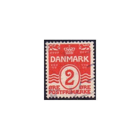 1917.  Bølgelinietype 2 Øre, VM krone  AFA nr. 78A, postfrisk     Ubrugt Stemplet FDC
