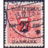 1918. 27-Øres provisorier. VM kors, AFA nr. 87, postfrisk    Ubrugt Stemplet FDC