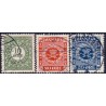 1926. Frimærkets 75-års jubilæum 10-30 Øre. AFA nr. 154-56 stemplet   Ubrugt Stemplet FDC