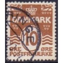 1930. Bølgelinietype 10 Øre. RØDLIG BRUN. AFA nr. 185a postfrisk    Ubrugt Stemplet FDC