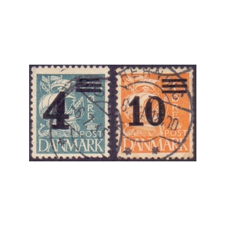 1934. Luftpostmærker. AFA nr. 216-20 postfrisk     Stemplet FDC