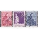 1938. Bertel Thorvaldsen.  AFA nr. 249-51. postfrisk  Stemplet FDC