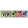 1940. Provisorier. AFA nr. 261-65 (uden a nr.) postfrisk  Stemplet FDC