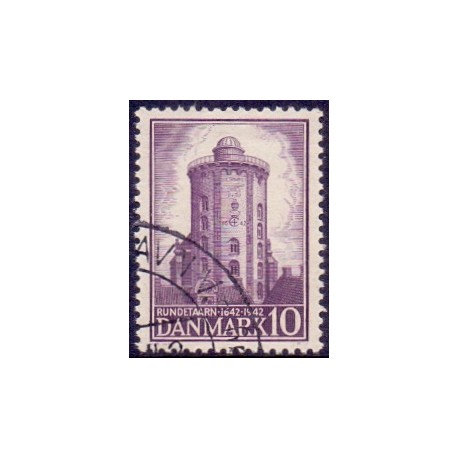 1942. Rundetårn 300 års jubilæum. AFA nr. 273 postfrisk   Stemplet FDC