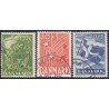1947. Frihedsfonden. AFA nr. 299-301 postfrisk   Stemplet FDC
