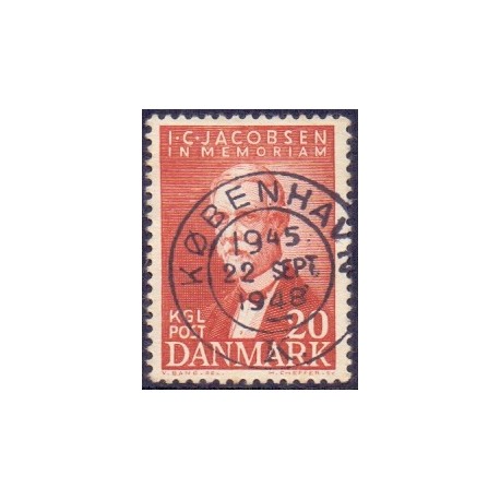 1947. I. C. Jacobsen mindeudgave. AFA nr. 305 postfrisk    Stemplet FDC