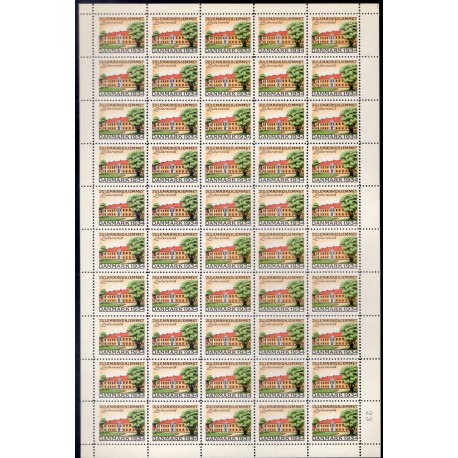 Danmark julemærke 1934 i helark ufoldet, foldet **/*