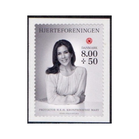 2012. Hjerteforeningen. AFA nr. 1714,  postfrisk Stemplet FDC