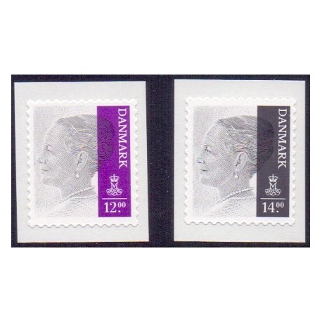 2012. Dr. Margrethe. Dagligmærker. AFA nr. 1687-88,  postfrisk    Stemplet FDC