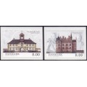 2013. Danske herregårde. AFA nr. 1738-39,  postfrisk  Stemplet FDC