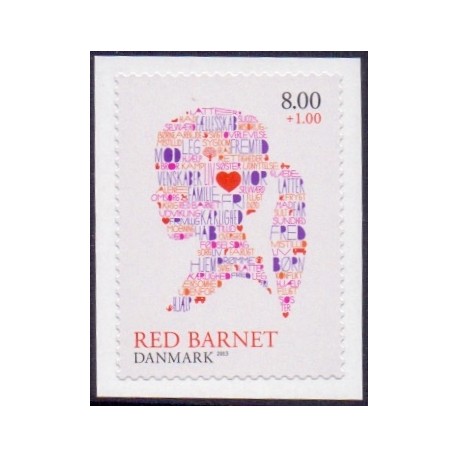 2013. Red Barnet. AFA nr. 1747  postfrisk   Stemplet FDC