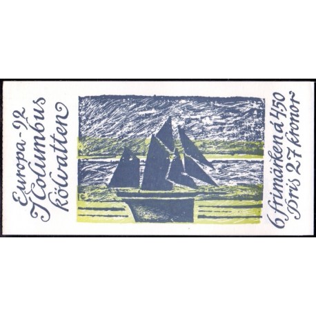 Sverige. 1992. Europamærker / CEPT. AFA nr. 1650-52 postfrisk   Stemplet hæfte FDC parstykkke SWEDEN **/o