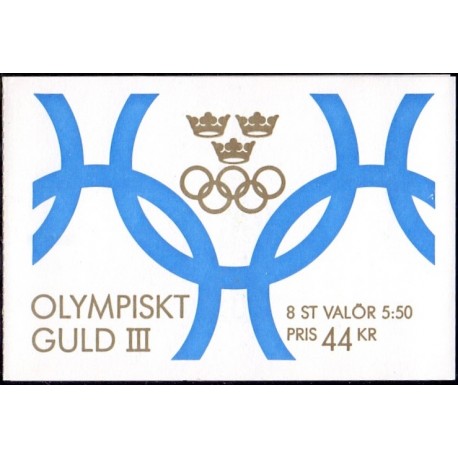 Sverige. 1992. Guldmedaljevinder. AFA nr. 1653-56 postfrisk 4-blok  Stemplet hæfte FDC parstykkke SWEDEN **/o