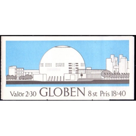Sverige. 1989. Globen. AFA nr. 1493-96 postfrisk 4 stribe Stemplet hæfte FDC parstykkke SWEDEN **/o