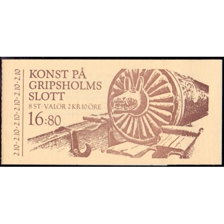 Sverige. 1987. Gribsholm slot. AFA nr. 1416-19 postfrisk 4-stribe Stemplet hæfte FDC parstykkke SWEDEN **/o