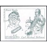 Sverige. 1990. Bellman og Taube. AFA nr. 1560-65 postfrisk sammentryk Stemplet hæfte FDC parstykkke SWEDEN **/o