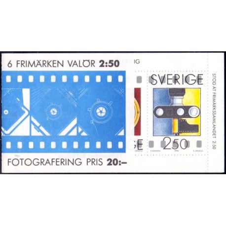 Sverige. 1990. Fotografering. AFA nr. 1576-78 postfrisk miniark Stemplet hæfte FDC parstykkke SWEDEN **/o