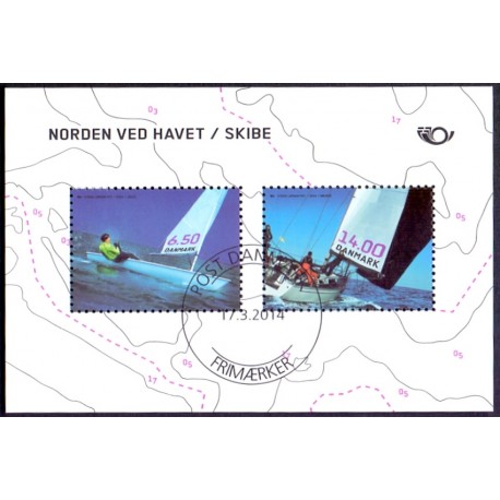 2014. Norden ved havet. AFA nr. 1780A, i miniark postfrisk   Stemplet FDC