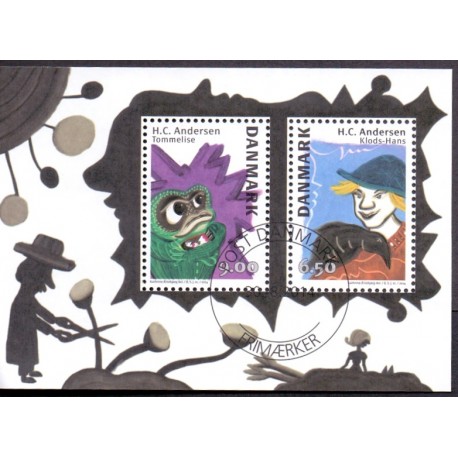 2014. H. C. Andersen. AFA nr. 1790, i miniark postfrisk    Stemplet FDC