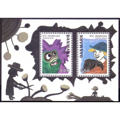 2014. H. C. Andersen. AFA nr. 1790, i miniark postfrisk    Stemplet FDC