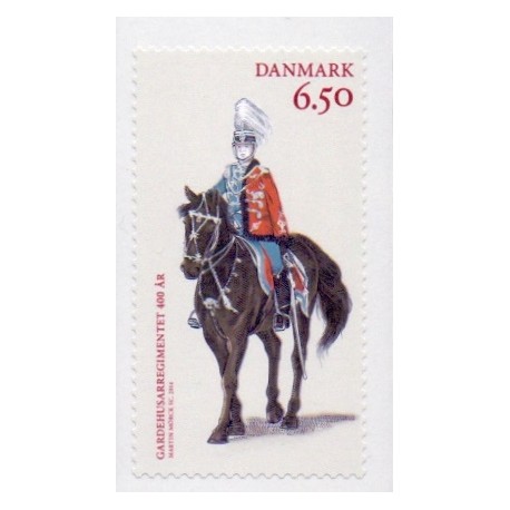 2014. Garderhusarregimentet 400 år. AFA nr. 1794, postfrisk    Stemplet FDC
