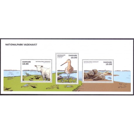 2015. Nationalpark Vadehavet. AFA nr. 1810 i miniark, postfrisk Stemplet FDC