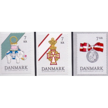 2015. Danske ordner. AFA nr. 1812-14, postfrisk Stemplet FDC